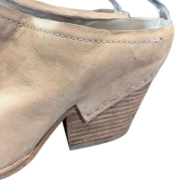 Dolce Vita Womens Open Toe Chunky Heel Mules Booties Slip On Shoes Beige sz 10 - Picture 9 of 16